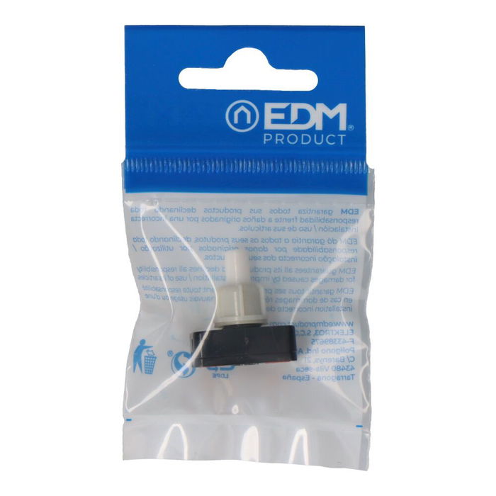 Edm Interruptor Unipolar de Baquelita 6A 250V Negro 24x12x26 mm