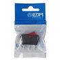 Edm Interruptor luminoso empotrado estrecho 16A Negro 250V Polipropileno 11x30mm