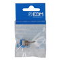 Edm Interruptor Unipolar 3A Metálico Mini para Empotrar Hierro Color Metal 19,3x12,8 mm 250V