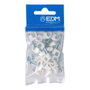 Edm Grapa N°06 para Cable Manguera Tubular 2 x 1,0 mm Blanca Blister 20 uds