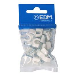 Edm Grapa para cable manguera tubular 2 x 1,5 mm n°07 blanca blister 20 uds
