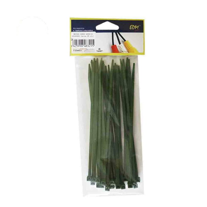 Edm Bridas de nylon verdes 150 x 3,5 mm (25 uds) Edm Bridas de nylon verdes 150 x 3,5 mm (25 uds)