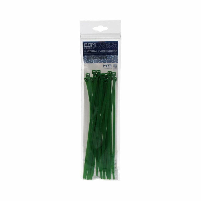 Edm Bridas de nylon verde 203 x 4,6 mm, 25 uds