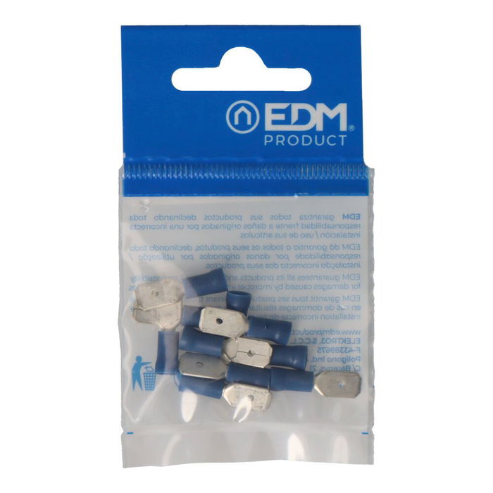 Edm Terminal Faston Macho Preaislado 6,3 mm Blister 10 Unidades