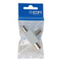Edm Derivador TV 1 Clavija + 2 Bases Blanco Metal/PVC