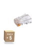Clavija Teléfono 8 Vías ADSL Envasadas Cat.5 (5 Uds) [E3-E55017