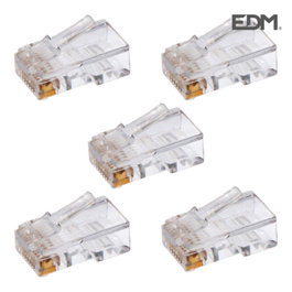 Clavija Teléfono 8 Vías ADSL Envasadas Cat.5 (5 Uds) [E3-E55017