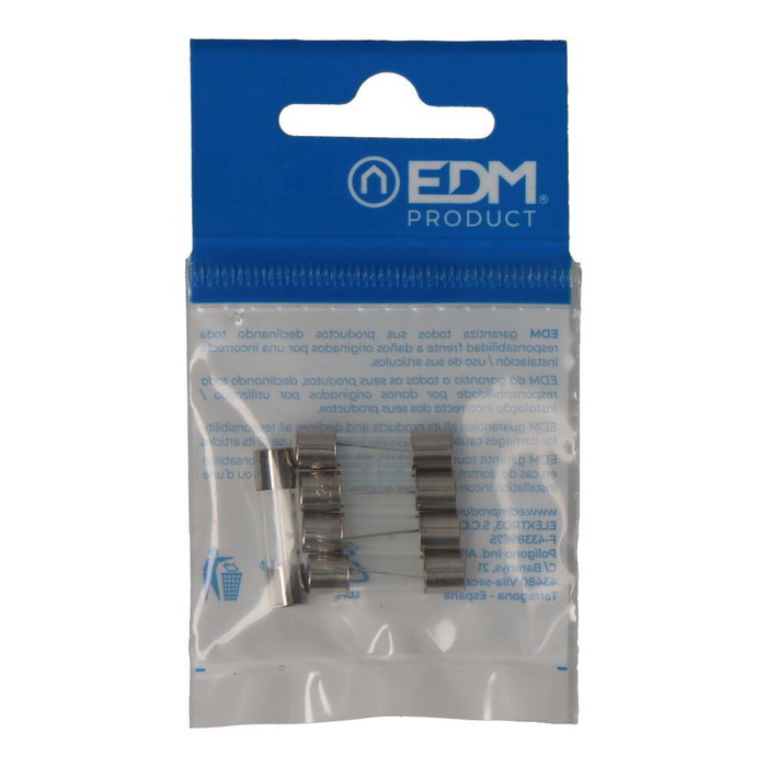 Edm Fusible 6 x 24 mm 10 A con indicador de fusión, envase 5 unidades Edm Fusible 6 x 24 mm 10 A con indicador de fusión, envase 5 unidades