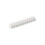 Edm Regleta de Conexion 10 mm, 12 Conectores, Blanca, Homologada, 450V, 57A
