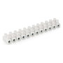 Edm Regleta de conexión de 10 mm, 12 conectores, blanca