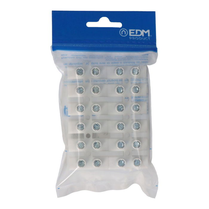 Edm Regleta de Conexion 25mm 12 Conectores Blanca Homologada