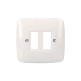 Solera 521 Placa 2 Elementos Pequeña Serie Estrella Blanco Empotrar Polipropileno 75x80x8mm