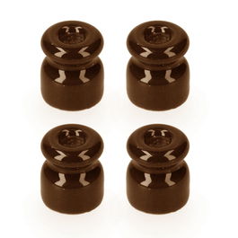 Edm Aislador de Porcelana para Cable Trenzado Marrón 4 Unidades