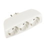 Edm Adaptador Triple 2P+T 16A 250V~ Entrada Frontal Blanco Retractilado