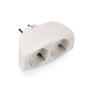 Edm Adaptador Doble 2p+t 16a 250v~ Entrada Frontal Blanco Retractilado