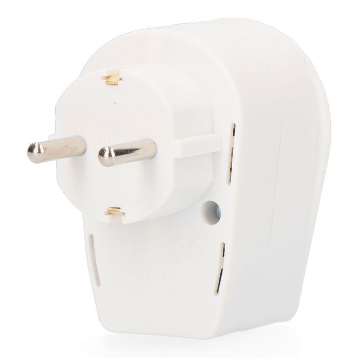 Edm Clavija con Protección Térmica para Enchufe Tipo F (Retractilada) Schuko 10A 4.8mm Blanco Edm Clavija con Protección Térmica para Enchufe Tipo F (Retractilada) Schuko 10A 4.8mm Blanco