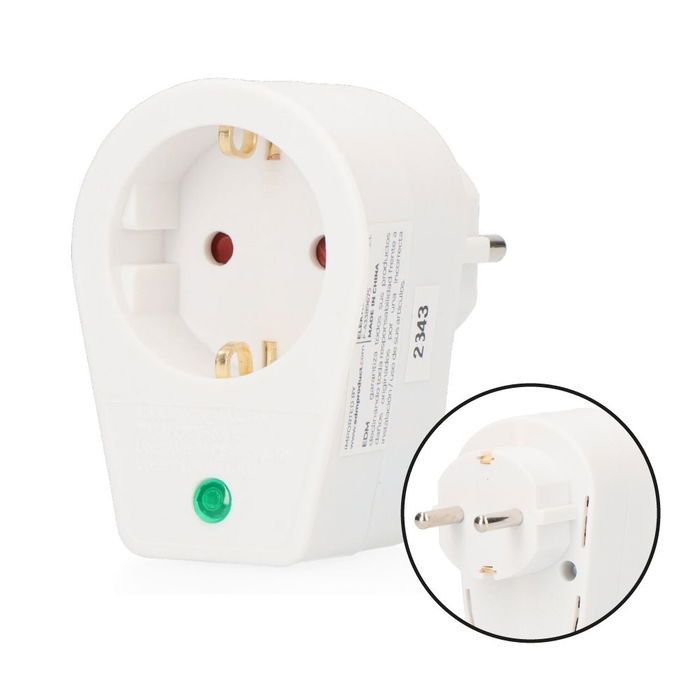 Edm Clavija con Protección Térmica para Enchufe Tipo F (Retractilada) Schuko 10A 4.8mm Blanco Edm Clavija con Protección Térmica para Enchufe Tipo F (Retractilada) Schuko 10A 4.8mm Blanco