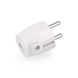 Edm Clavija Tipo F 2p+t T/TL 4.8mm Retractilada Blanca 10/16A 250V