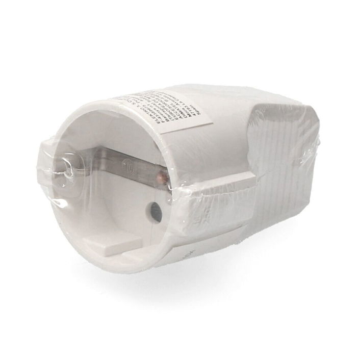 Edm Base Aérea Schuko t/tl 10/16a 250v Blanca Retractilada