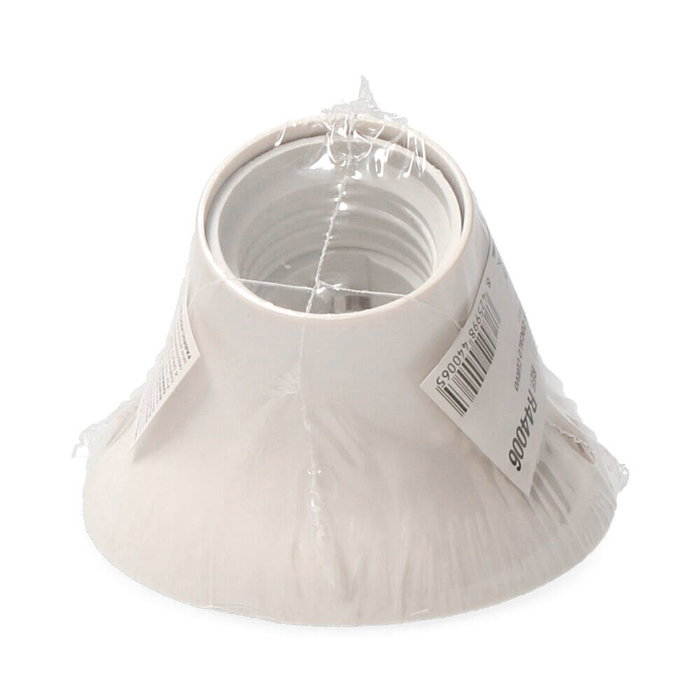 Edm Portalámparas Zócalo Curvo E27 Retractilado Blanco Termoplástico 250V