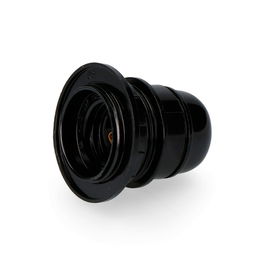 Edm Portalámparas Semiroscado E27 Homologado Negro Termoplástico con Arandela