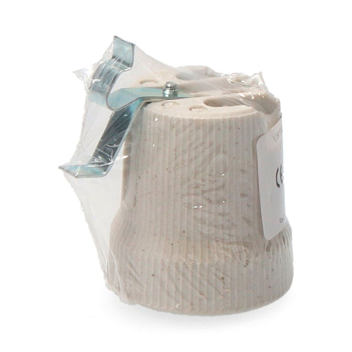 Solera Portalámparas Porcelana E27 para Plafones Blanco 250V