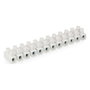 Edm Regleta de conexión de 10 mm, 12 conectores, blanca