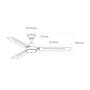 Edm Ventilador de Techo Industrial ø140cm Blanco 60W 3 Aspas