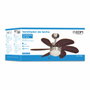 Edm Ventilador de techo Aral wengue/niquel satinado 76cm