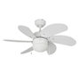 Edm Ventilador de techo Aral blanco con 6 aspas