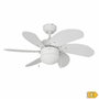 Edm Ventilador de techo Aral blanco con 6 aspas