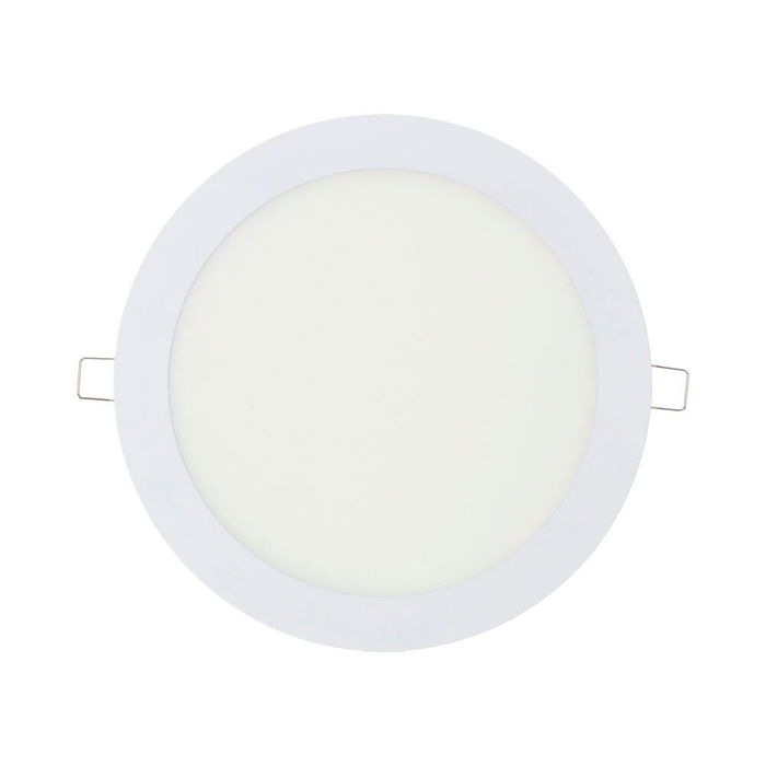 EDM Downlight LED Empotrable Redondo 20W Luz Fría 6400K 1500 Lúmenes Blanco Ø22.5 cm IP20, Incluye Transformador