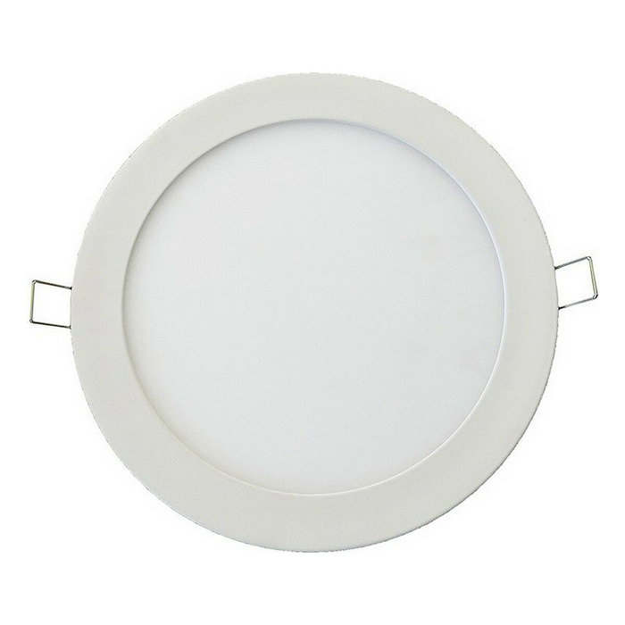 Edm Downlight LED empotrable redondo 20 W, luz fría 6400 K, 1500 lm, blanco Ø22,5 cm Edm Downlight LED empotrable redondo 20 W, luz fría 6400 K, 1500 lm, blanco Ø22,5 cm