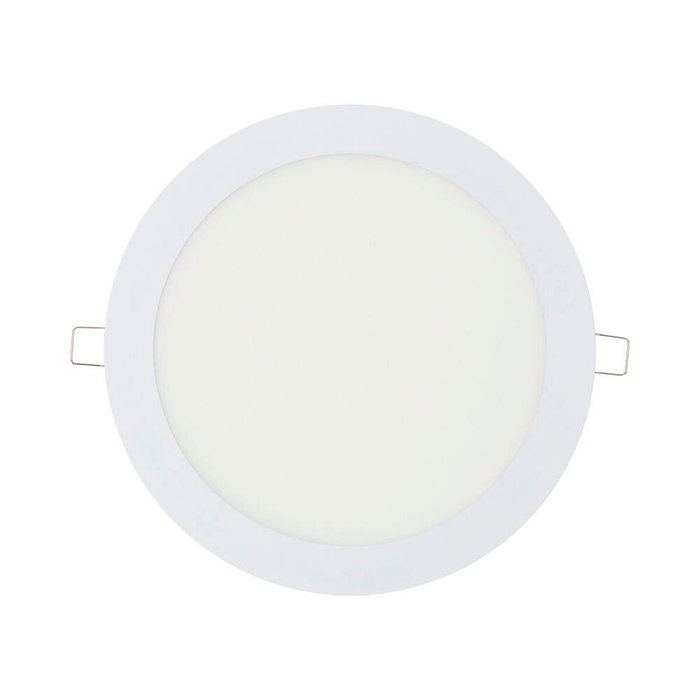 Edm Downlight LED empotrable redondo 20 W, luz fría 6400 K, 1500 lm, blanco Ø22,5 cm Edm Downlight LED empotrable redondo 20 W, luz fría 6400 K, 1500 lm, blanco Ø22,5 cm
