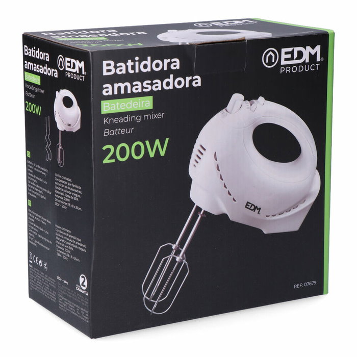 Edm Batidora amasadora turbo 200w Blanco