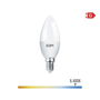 Edm Bombilla Vela LED E14 5W 400lm 6400K Luz Fría Ø3.5 x 10 cm