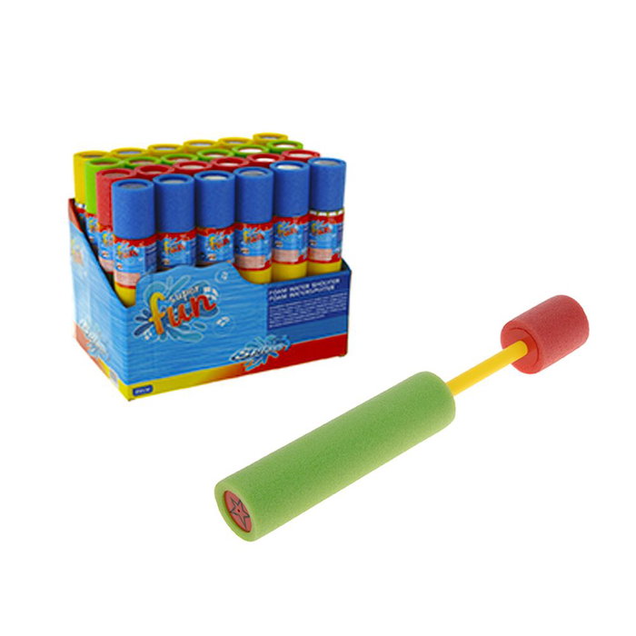 Water Fun Pistola de Agua de Espuma Ø5x26cm Juguete para Verano con Alcance 10m Colores Surtidos