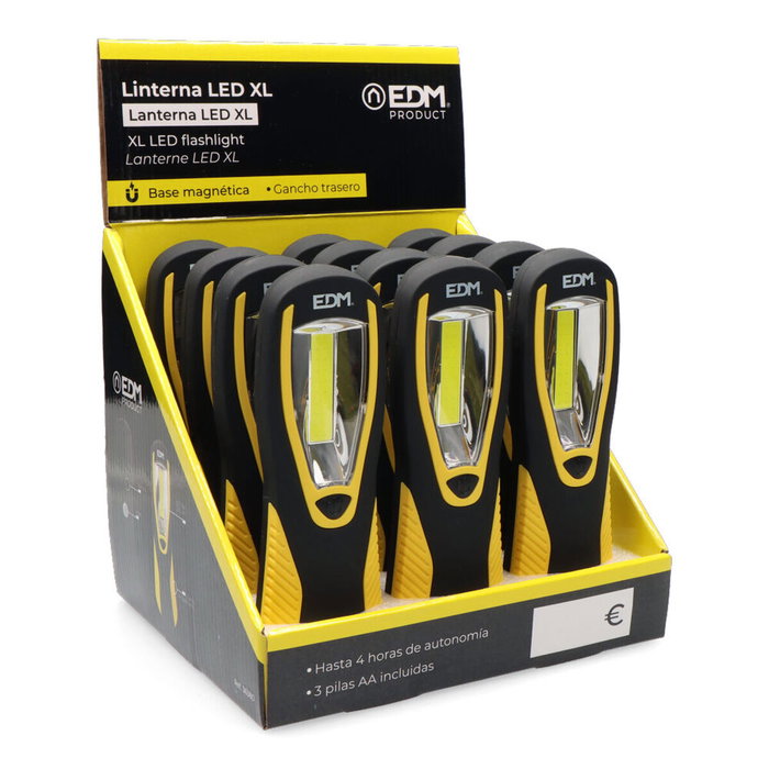 Edm Linterna LED XL Patrol Blaze 5W 200lm con Gancho e Imán Edm Linterna LED XL Patrol Blaze 5W 200lm con Gancho e Imán