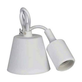 Edm Lámpara colgante de silicona E27 blanca