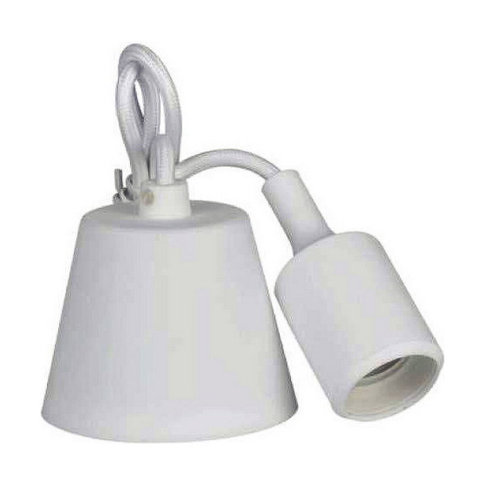 Edm Lámpara colgante de silicona E27 blanca