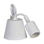 Edm Lámpara colgante de silicona E27 blanca