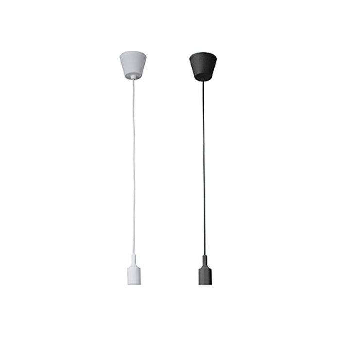 Edm Lámpara colgante de silicona E27 blanca