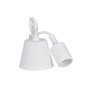 Edm Lámpara colgante de silicona E27 blanca