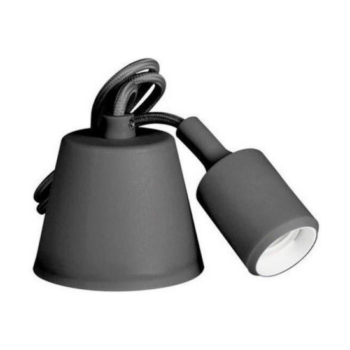Edm Lámpara colgante de silicona E27 color negro