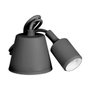 Edm Lámpara colgante de silicona E27 color negro
