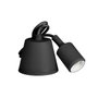 Edm Lámpara colgante de silicona E27 color negro