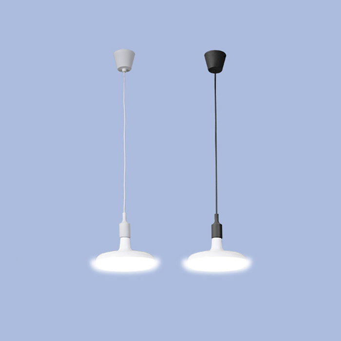 Edm Lámpara colgante de silicona E27 color negro