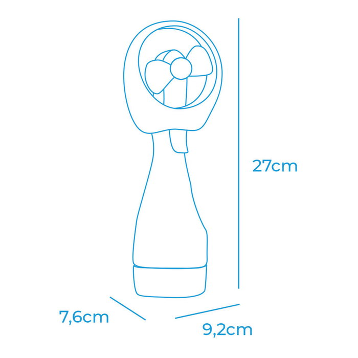Edm Ventilador pulverizador de agua, colores surtidos Edm Ventilador pulverizador de agua, colores surtidos
