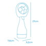 Edm Ventilador pulverizador de agua de mano, 2 x AA (no incluidas), colores surtidos