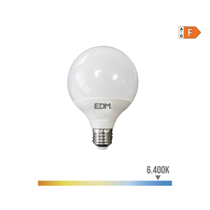 Edm Bombilla globo LED E27 15W 1521 lm 6400K luz fría Edm Bombilla globo LED E27 15W 1521 lm 6400K luz fría